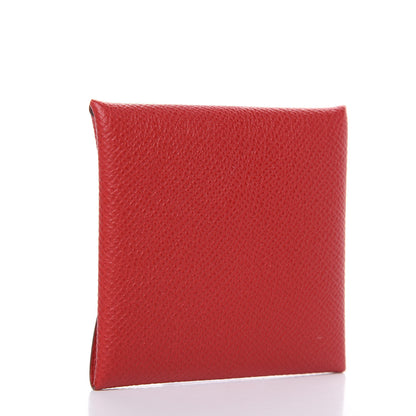 Hermes Epsom Bastia Coin Purse Rouge Casaque 3 of 7