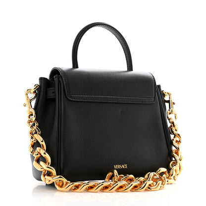 Versace Grained Calfskin Small La Medusa Top Handle Bag Black 3 of 13