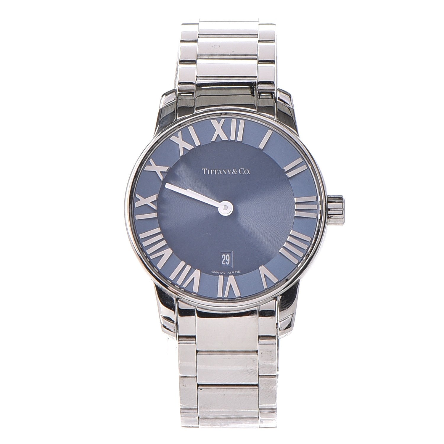 Tiffany Stainless Steel 29mm Atlas 2-Hand Quartz Watch Blue Azure 1 of 7