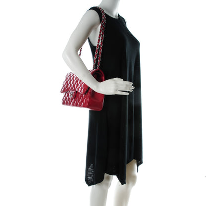 Chanel Caviar Quilted Jumbo Double Flap Red 2 of 9