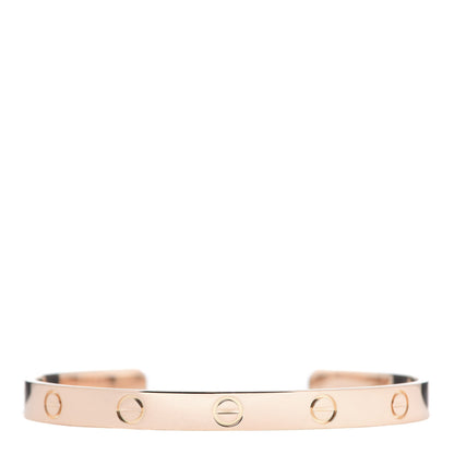 Cartier 18K Pink Gold LOVE Cuff Bracelet 18 1 of 4
