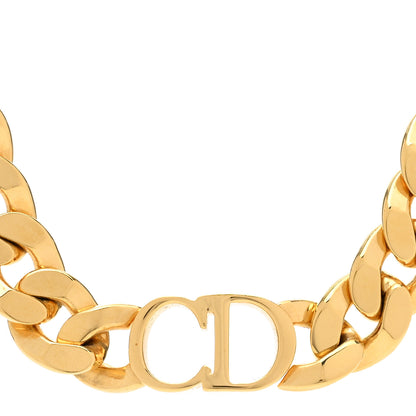 Christian Dior Metal CD Choker Necklace Gold 4 of 6