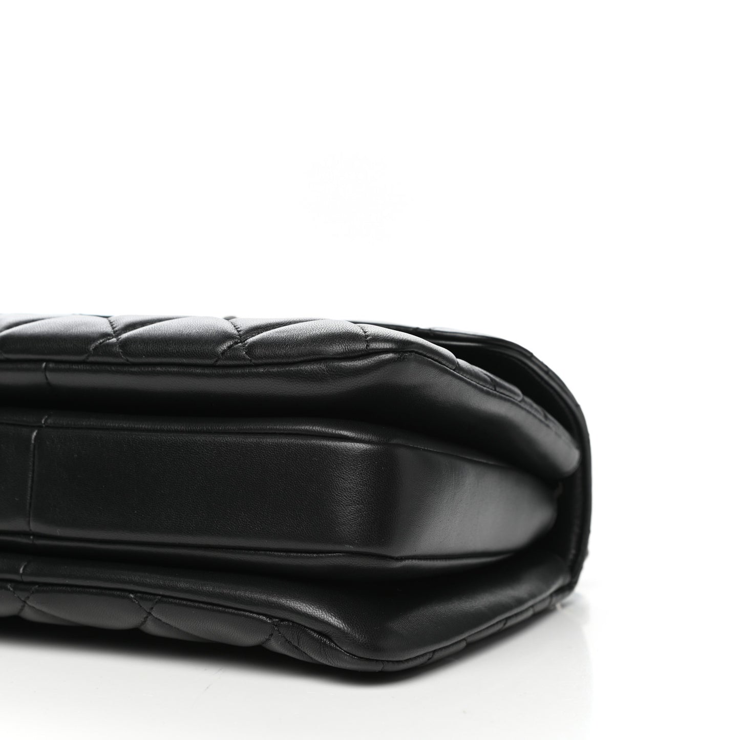 Lambskin Quilted Small Trendy CC Dual Handle Flap Bag Black