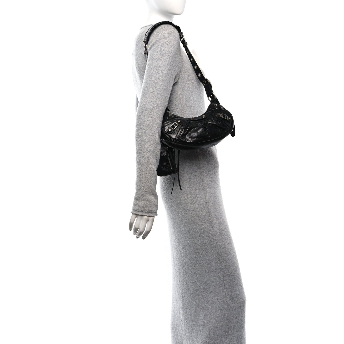 Agneau Arena Le Cagole Shoulder Bag XS Black