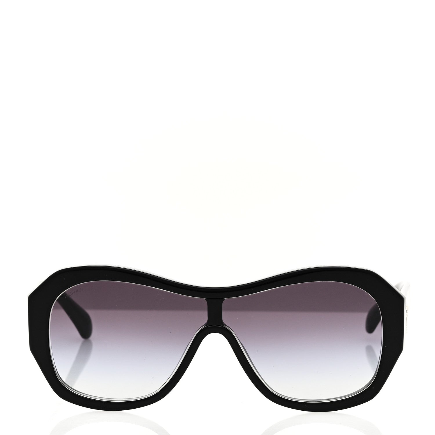 Chanel Acetate Crystal CC Shield Sunglasses 5497-B-A Black 2 of 7
