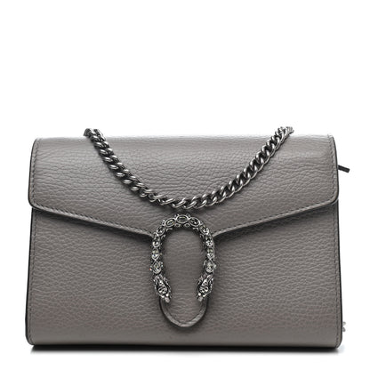 Gucci Dollar Calfskin Crystal Mini Dionysus Chain Wallet Dusty Grey Black Diamond 1 of 4