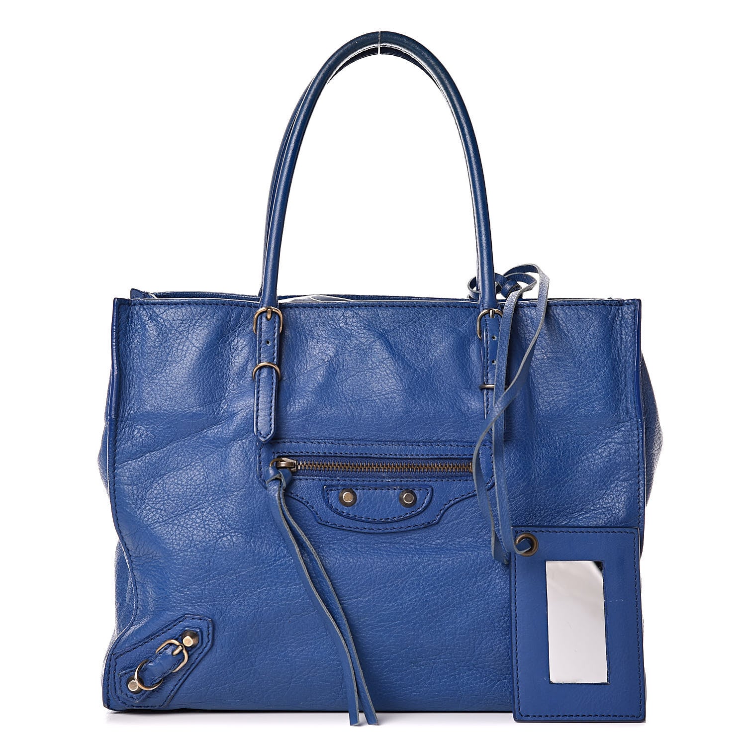 Balenciaga Veau Mini Papier Tote Blue 1 of 22