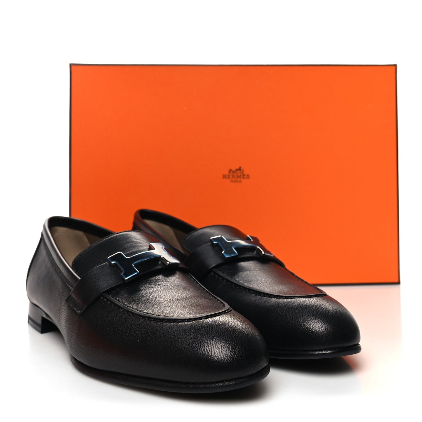 Goatskin Womens Paris Loafers 37 Black