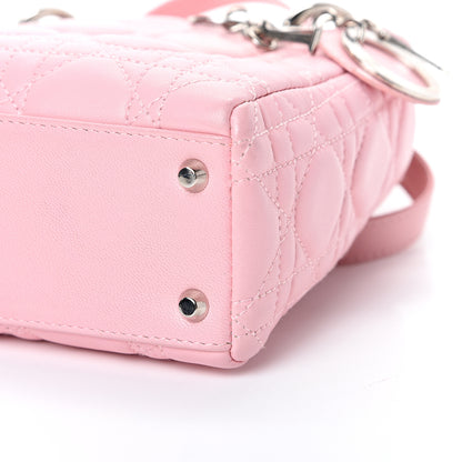 Christian Dior Lambskin Cannage Mini Lady Dior Rose Clair 9 of 14
