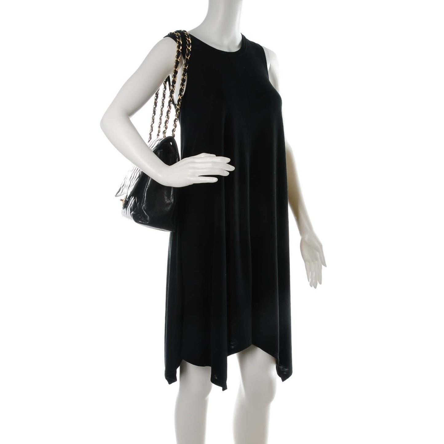 Caviar Quilted Maxi Double Flap Black