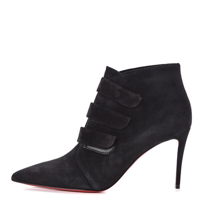 Christian Louboutin Veau Velour Triniboot 85 Booties 37.5 Black 1 of 9