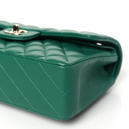 Chanel Lambskin Quilted Small Double Flap Green 10 of 11