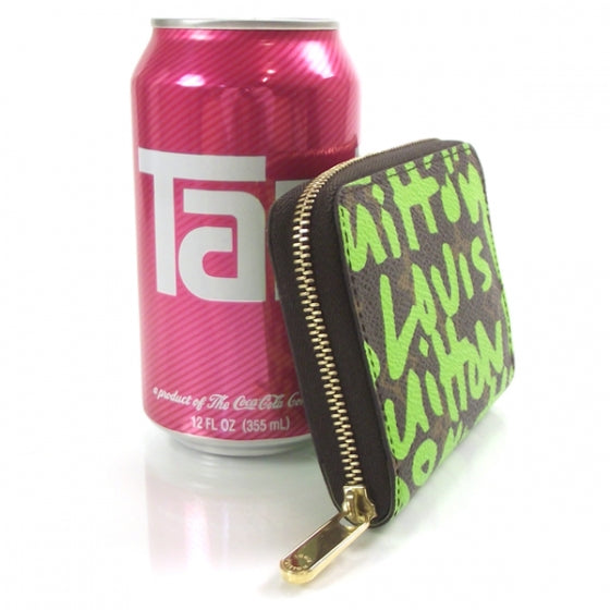 Monogram Graffiti Zippy Coin Purse Wallet Green