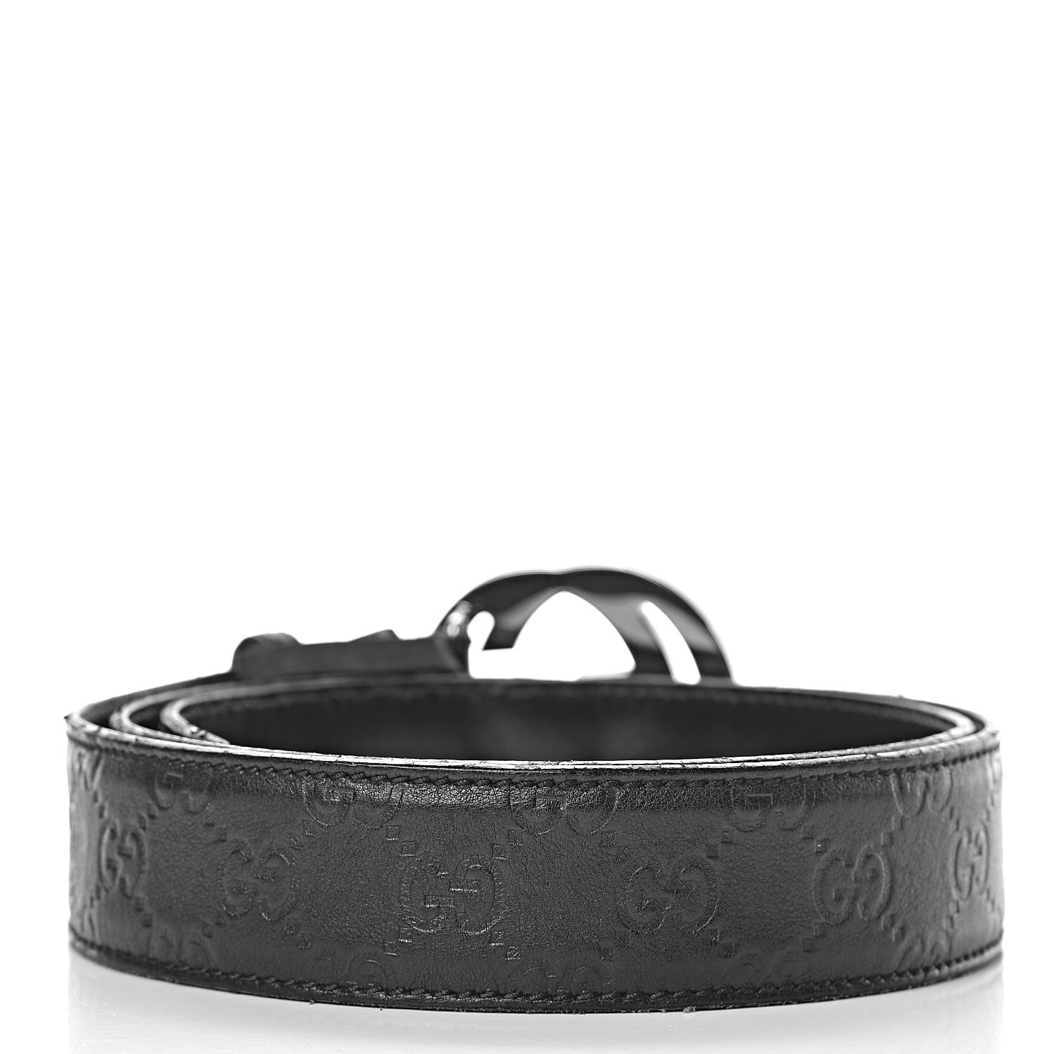 Gucci Guccissima Interlocking G Belt 100 40 Black 3 of 10