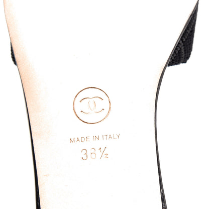 Chanel Pearl Embroidery CC Mules 38.5 Black 9 of 11