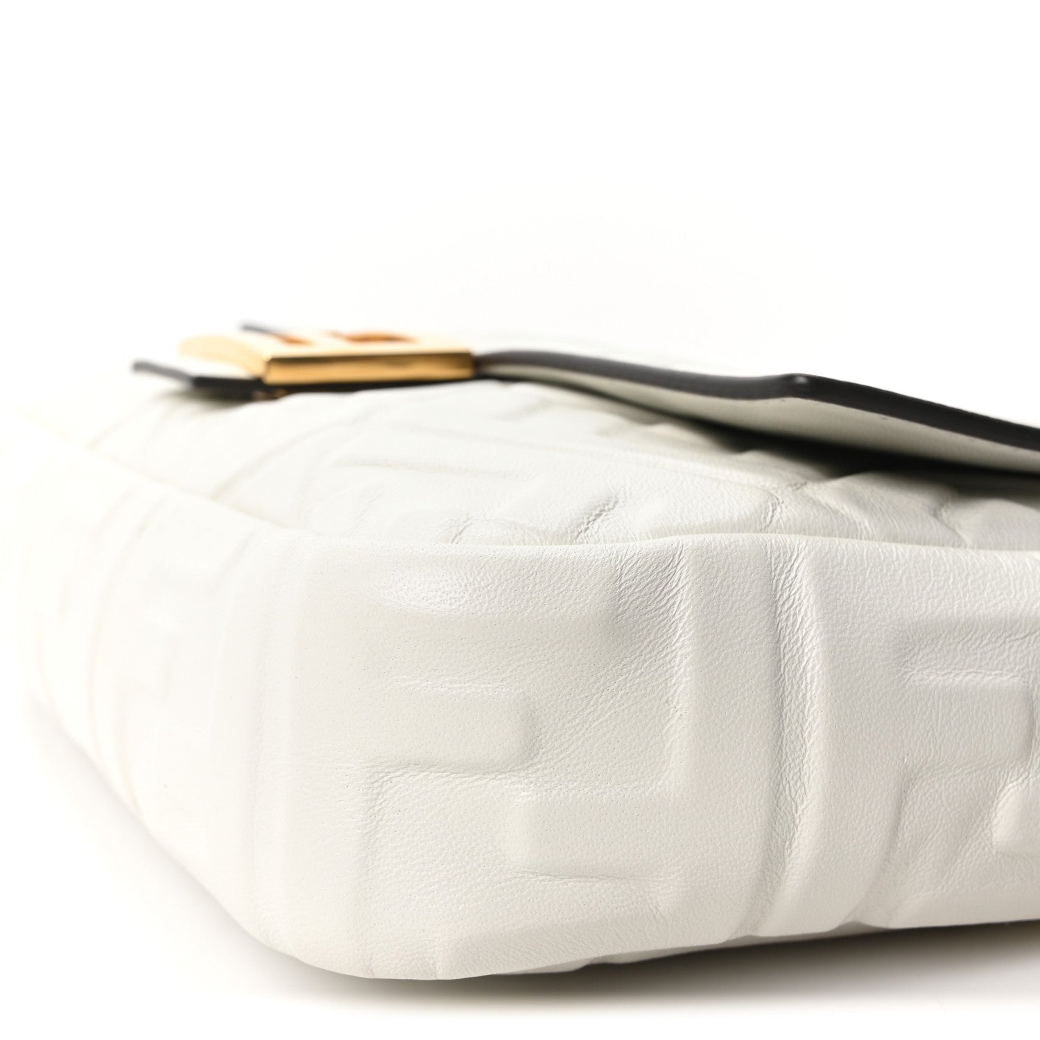 Fendi Nappa FF 1974 Embossed Baguette White 9 of 9