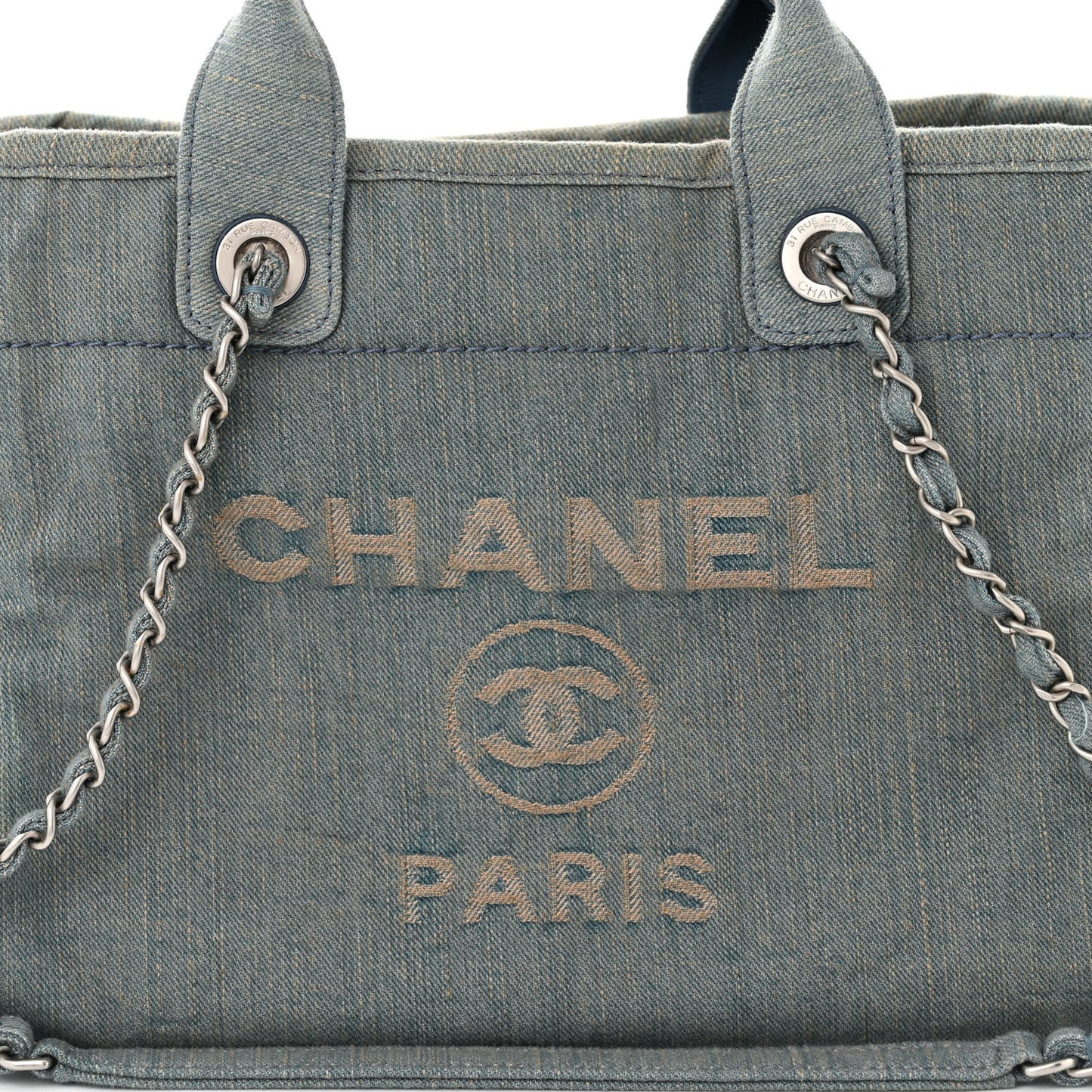 Denim Small Deauville Tote Light Blue