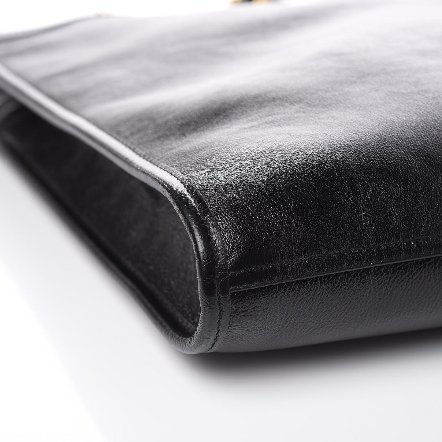 Calfskin Large Rajah Chain Tote Black