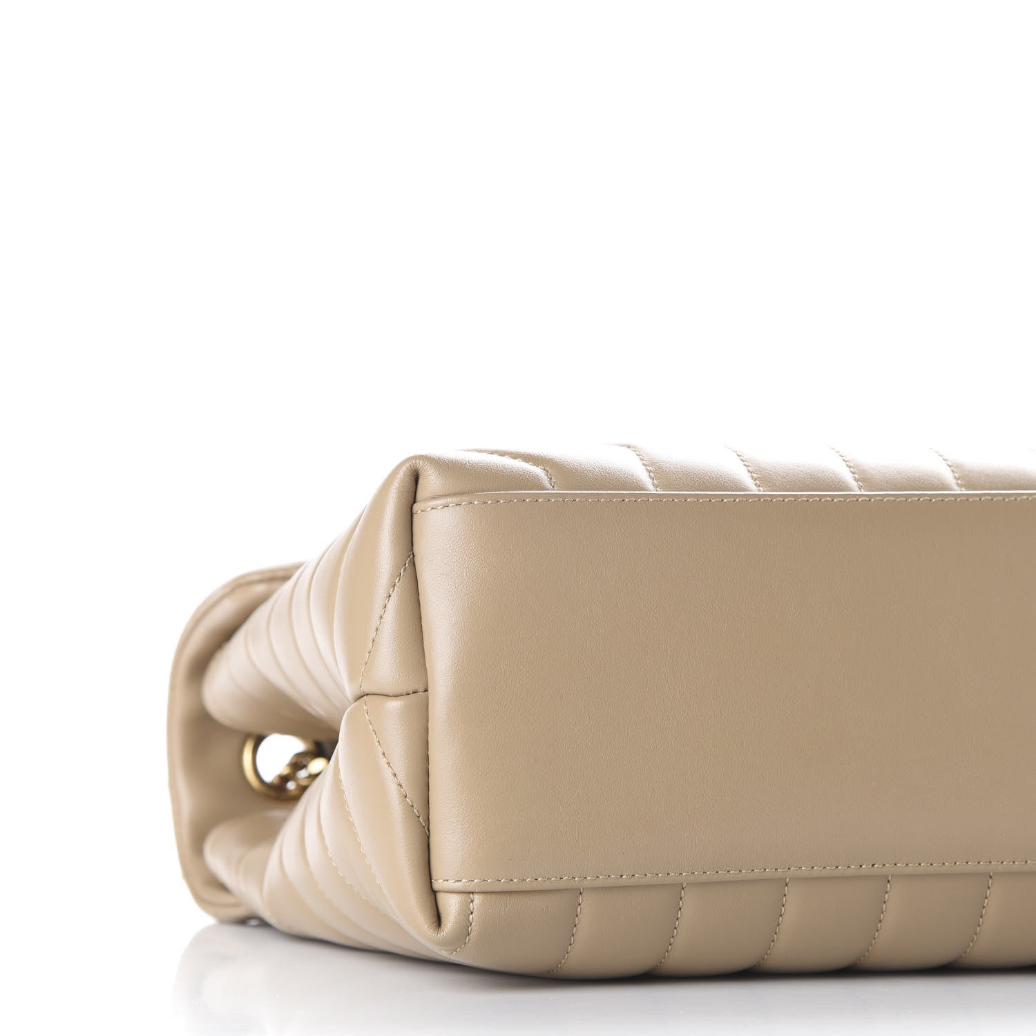 Saint Laurent Calfskin Y Quilted Monogram Medium Loulou Chain Satchel Nude Powder 5 of 9