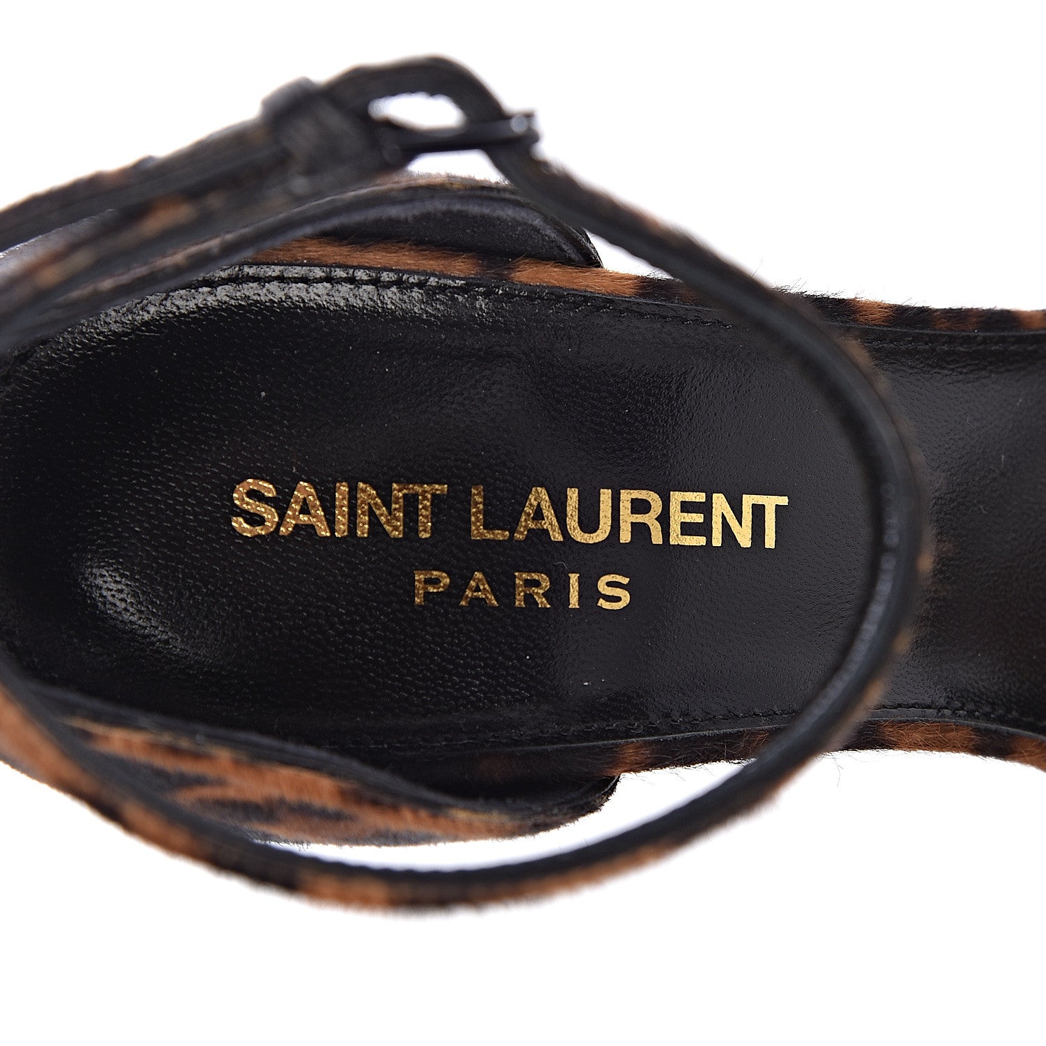Saint Laurent Calf Hair Leopard Opyum 110 Sandals 37 Brown 6 of 9