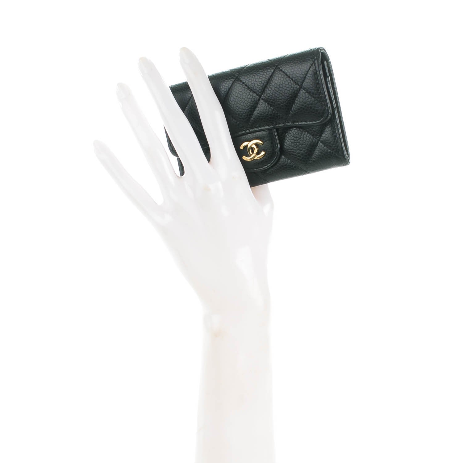 Chanel Caviar Quilted Flap Card Holder Black 2 of 8