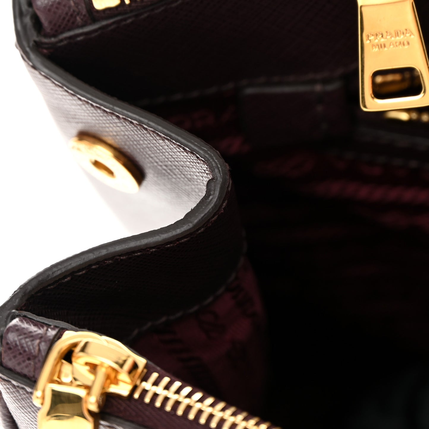 Saffiano Lux Large Galleria Double Zip Tote Granato