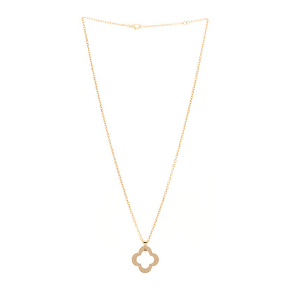 Van Cleef & Arpels 18K Yellow Gold Byzantine Alhambra Pendant Necklace 3 of 5