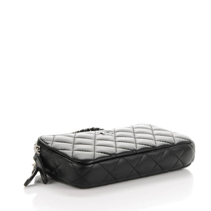 Chanel Lambskin Quilted Small Clutch With Chain Black 4 of 9