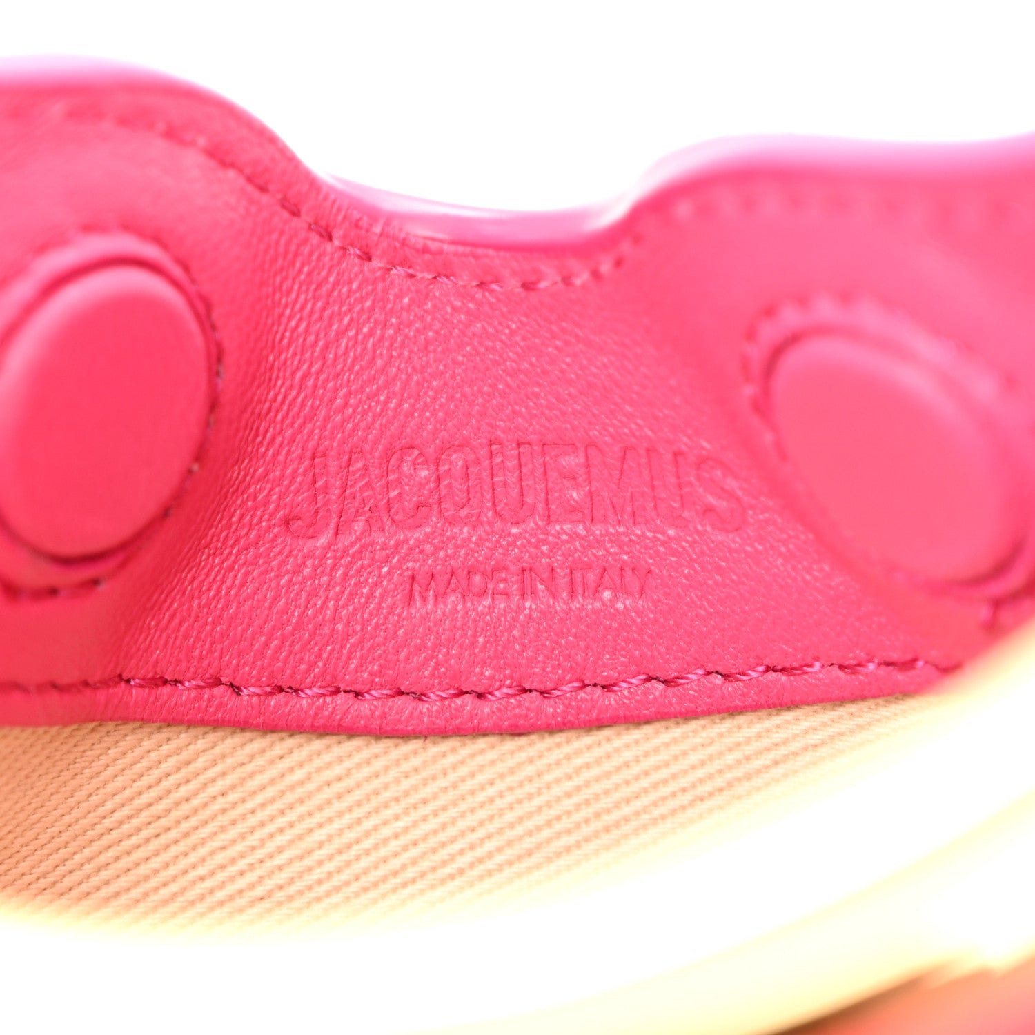 Jacquemus Calfskin Le Petit Calino Ring Top Handle Bag Dark Pink 6 of 10