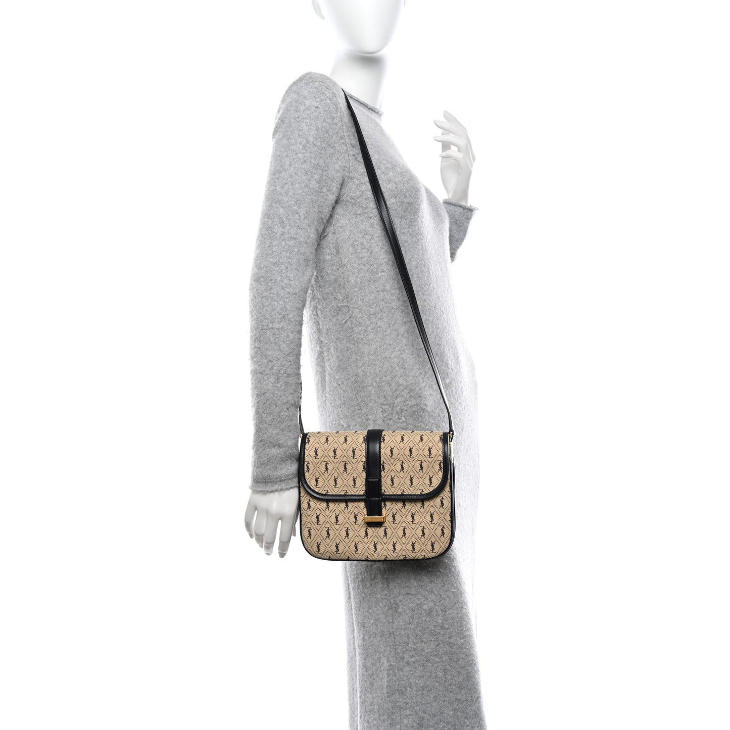Canvas Small Le Monogramme Satchel Beige Black