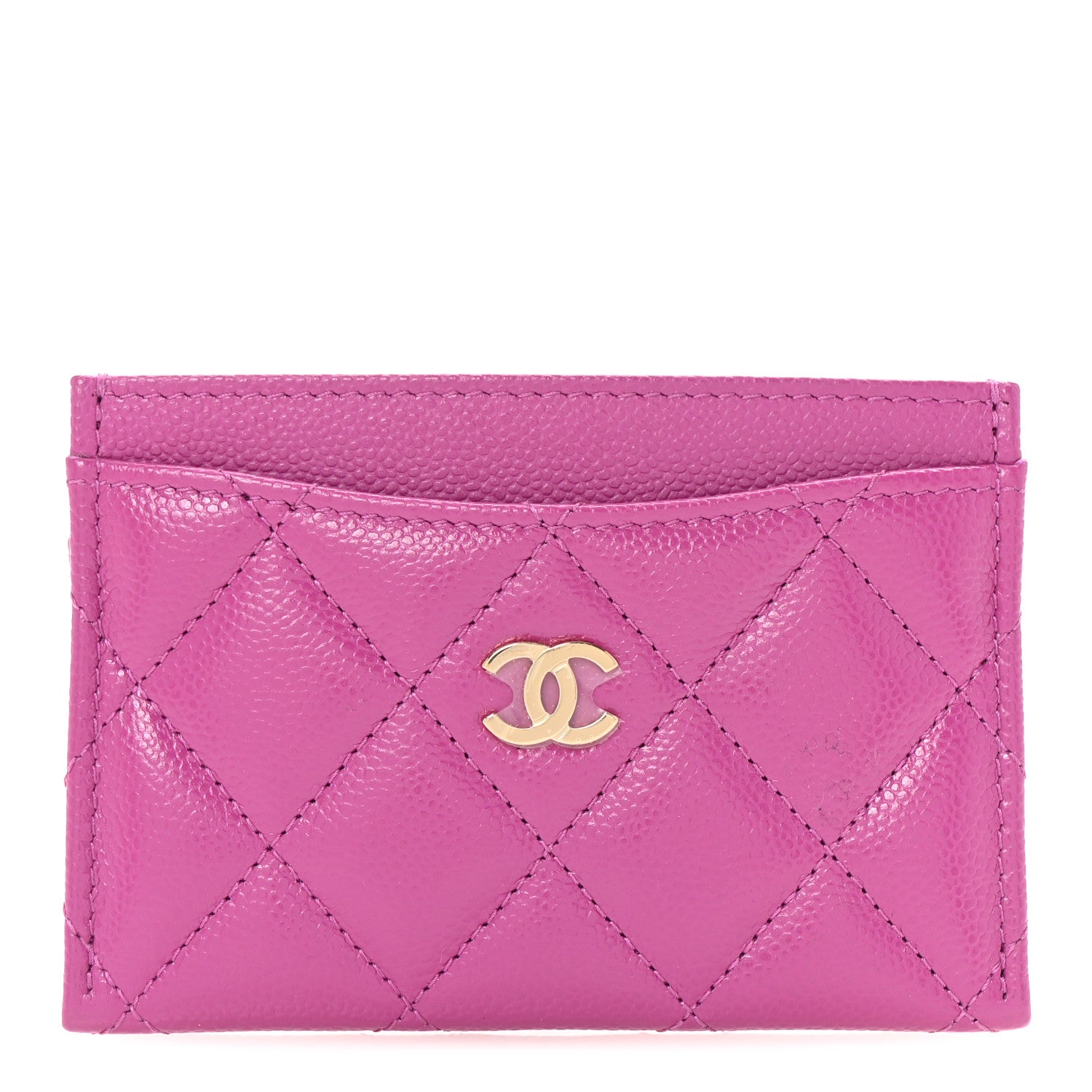 Chanel Caviar Quilted Card Holder Purple 1 of 8