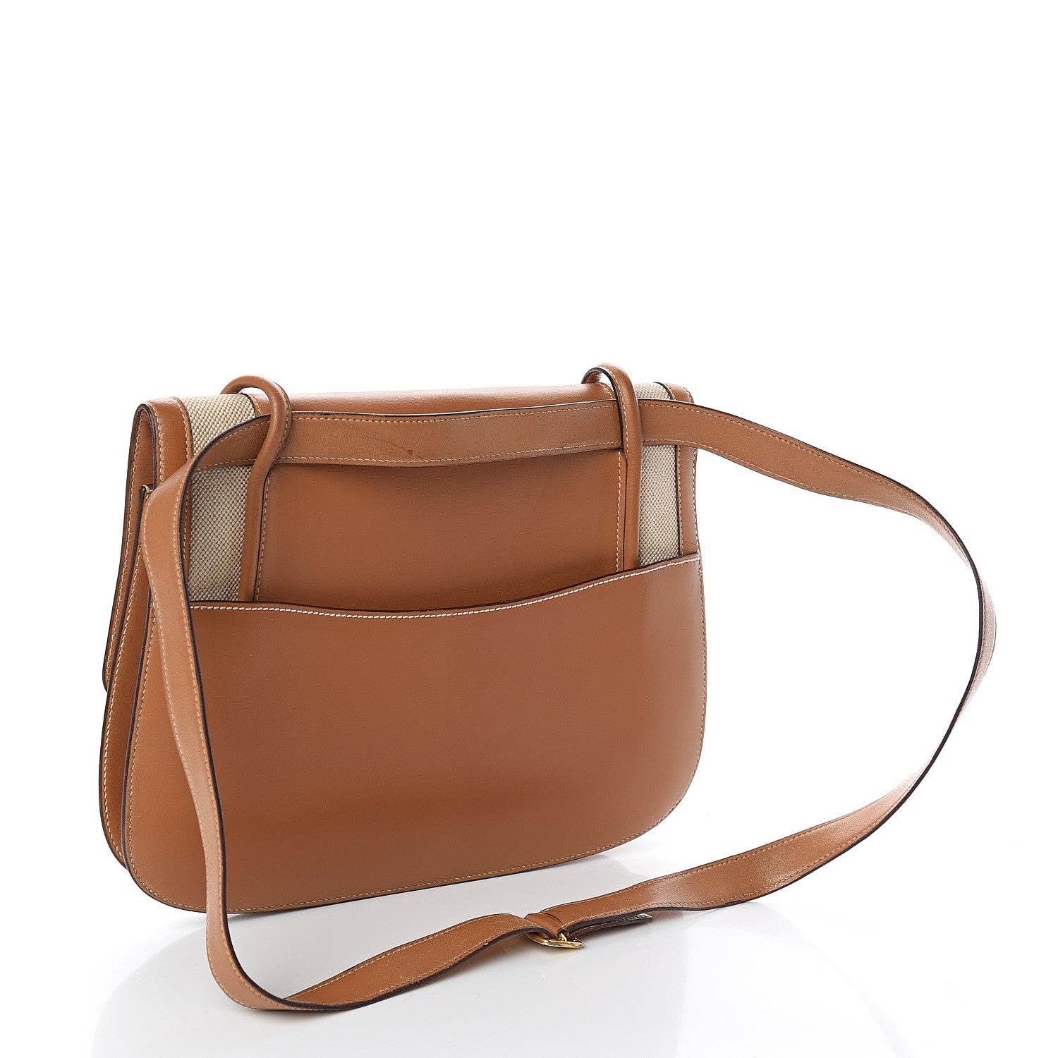 Hermes Barenia Toile Shoulder Bag 2 of 12