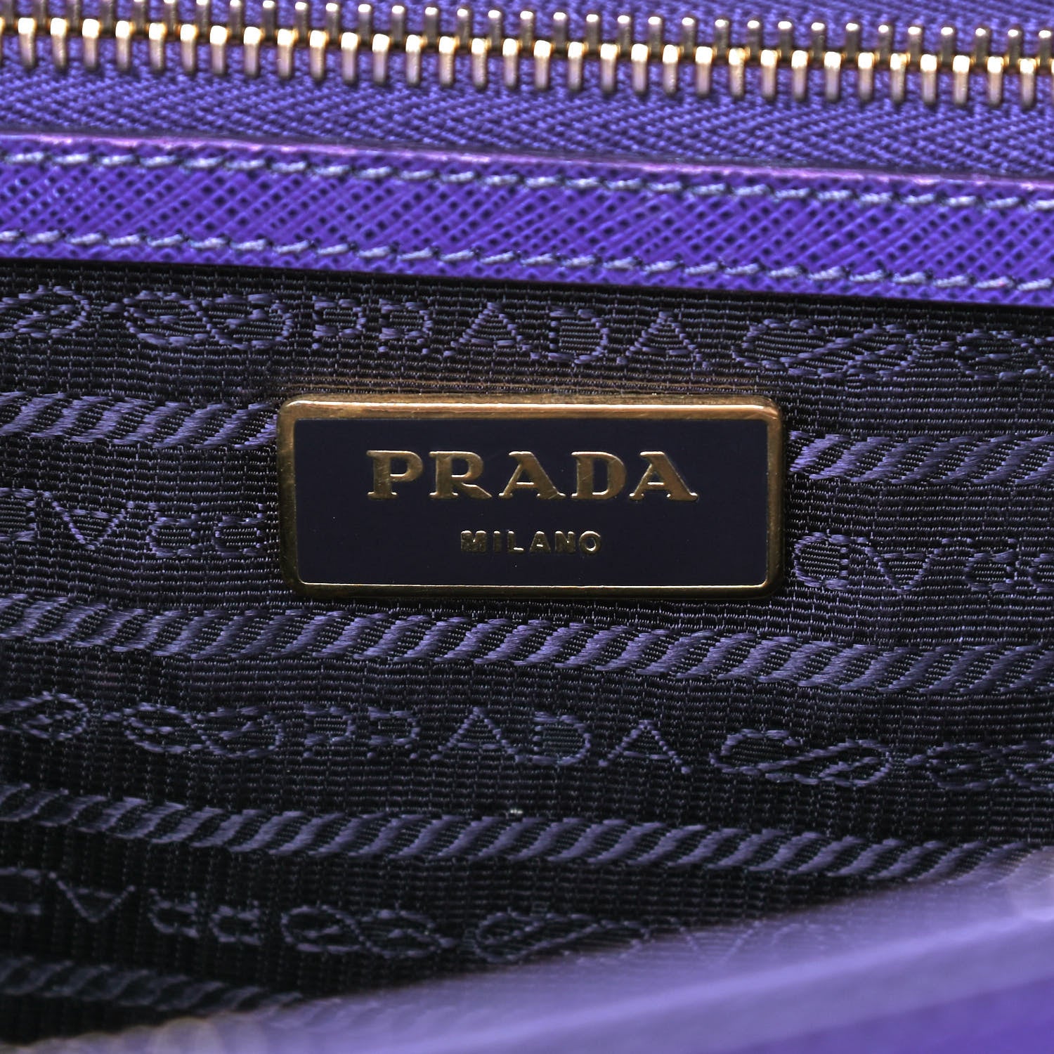 Prada Saffiano Small Galleria Double Zip Tote Viola 7 of 10
