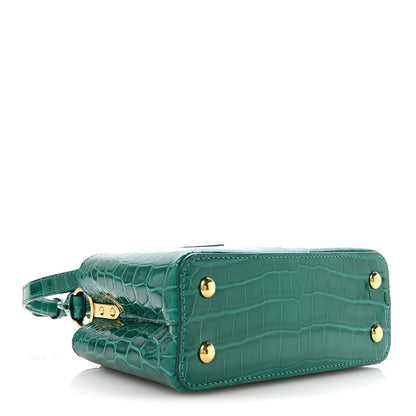 Louis Vuitton Crocodile Mini Capucines Emeraude 3 of 9