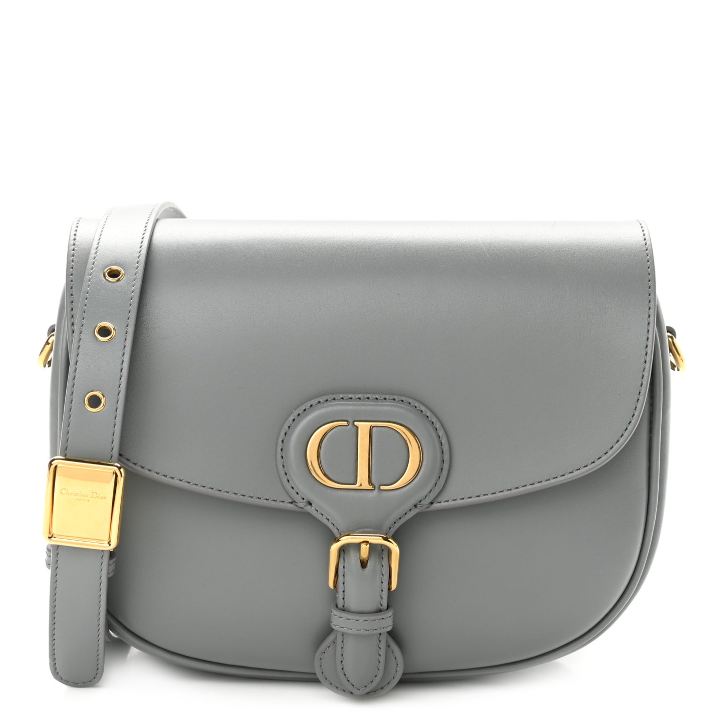 Box Calfskin Medium Bobby Flap Gray