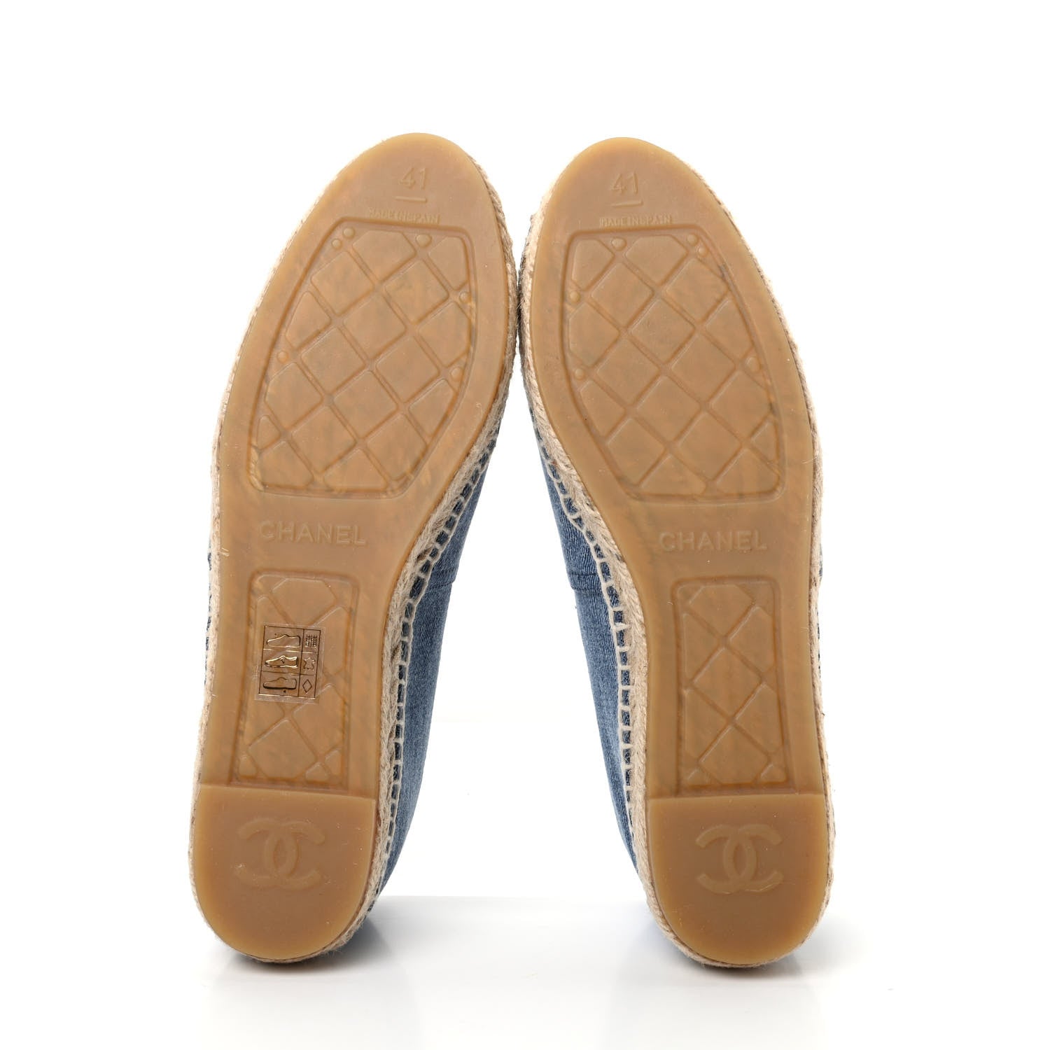 Chanel Denim CC Espadrilles 41 Blue Black 6 of 11