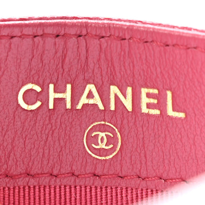 Chanel Caviar Quilted Card Holder Dark Pink 6 of 8