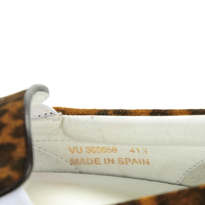 Saint Laurent Leopard Print Lame Skate Slip On Sneakers 41.5 Gold 7 of 9
