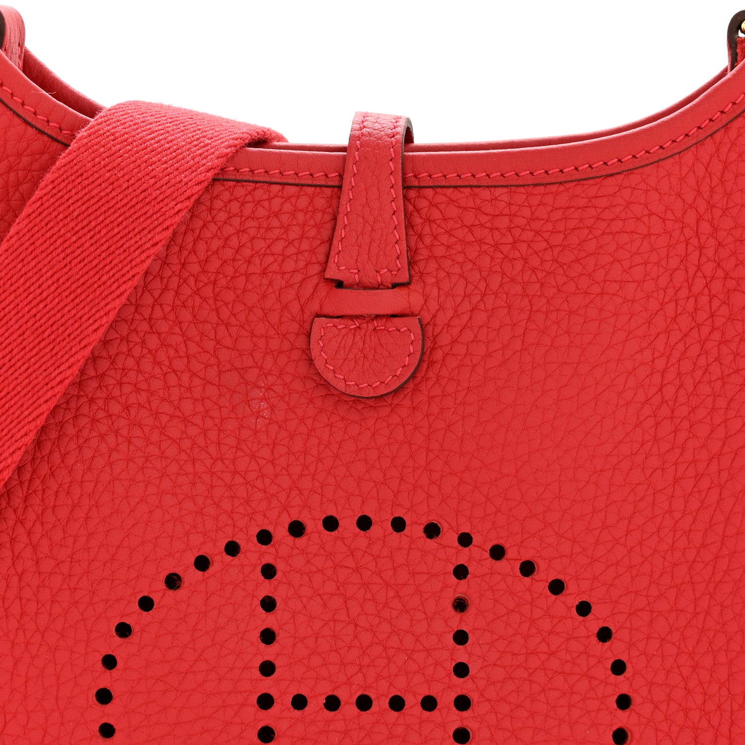 Hermes Taurillon Clemence Evelyne TPM Rouge Casaque 8 of 10