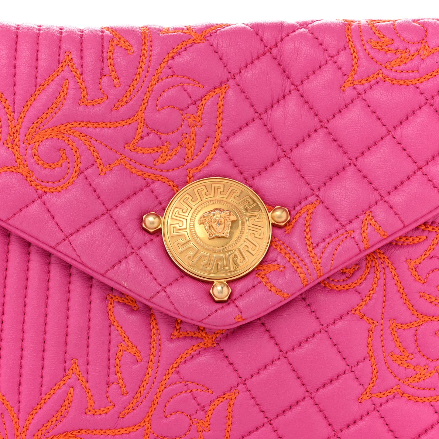 Nappa Barocco Quilted Shoulder Bag Pink