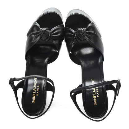 Saint Laurent Santiago Russo Bianca 85 Platform Sandals 38 Black 2 of 10