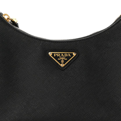 Prada Saffiano Lux Mini Re-Edition Shoulder Bag Black 9 of 11