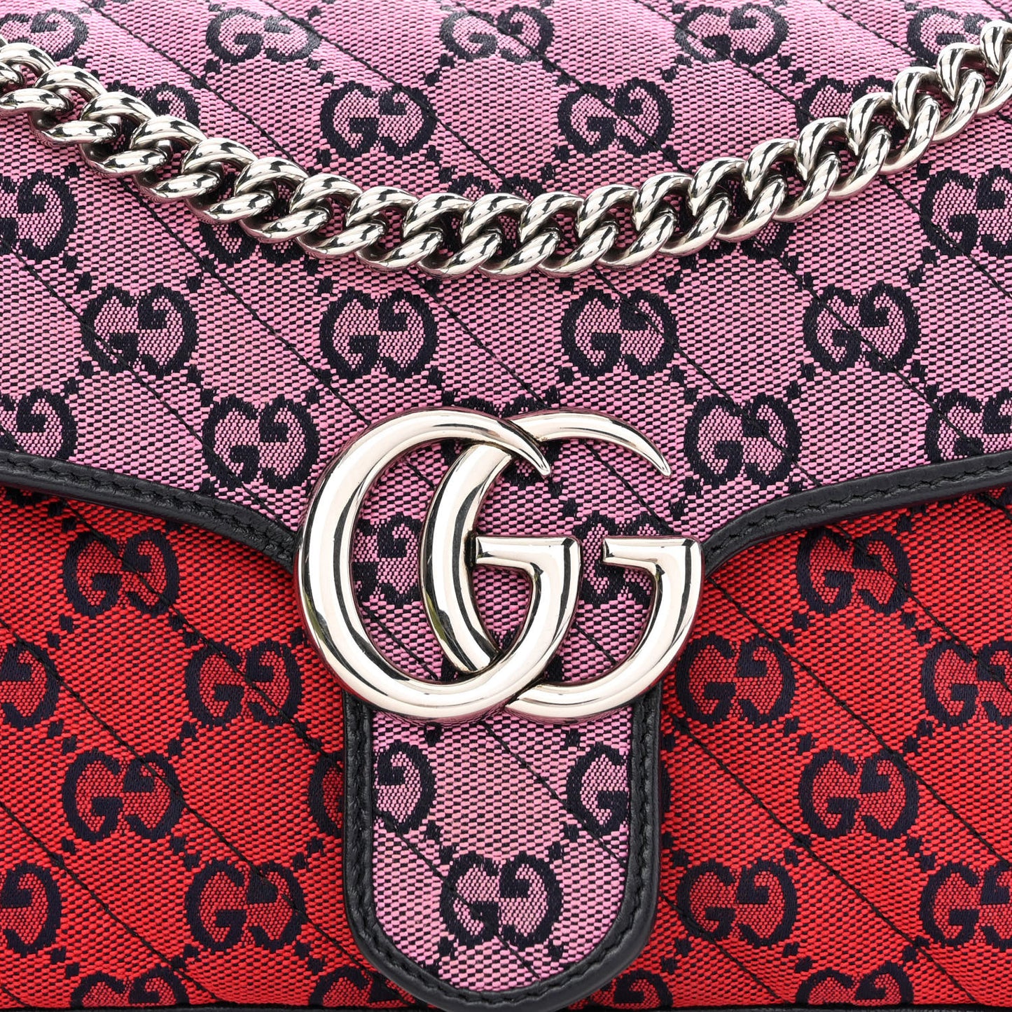 Monogram Multicolor Matelasse Diagonal Small GG Marmont Shoulder Bag Pink Blue Red Yellow Green
