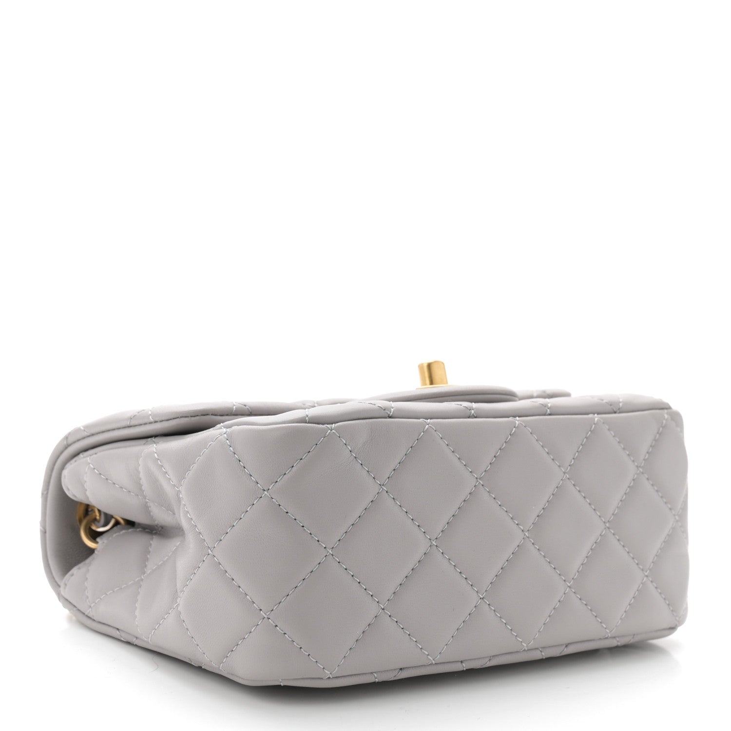 Chanel Lambskin Quilted Mini Pearl Crush Flap Light Grey 4 of 11