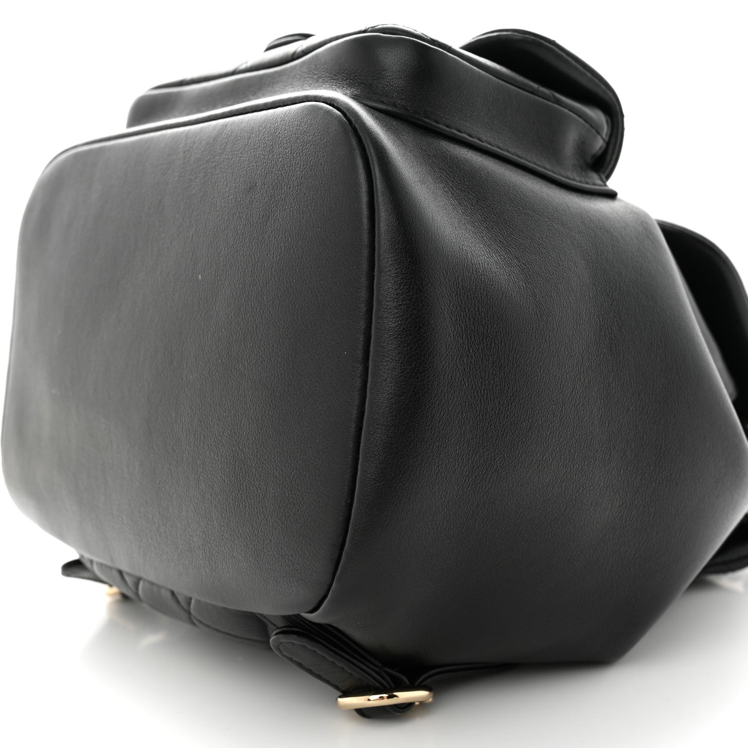 Chanel Lambskin Quilted Large Duma Drawstring Backpack Black 10 of 11