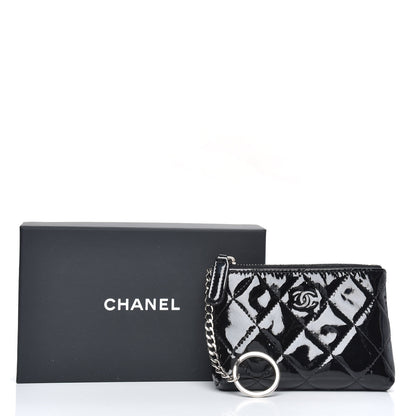 Chanel Patent Quilted Key Pouch So Black 10 of 10