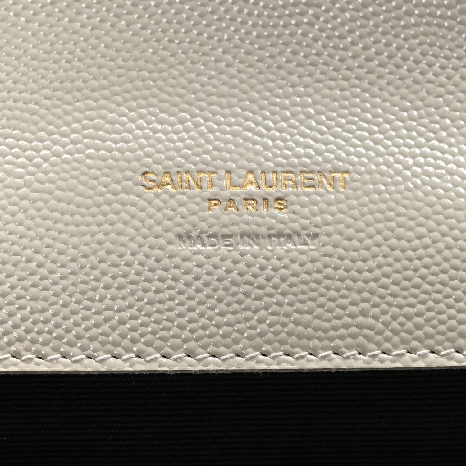 Saint Laurent Grain De Poudre Matelasse Chevron Monogram Envelope Clutch Crema Soft 6 of 10