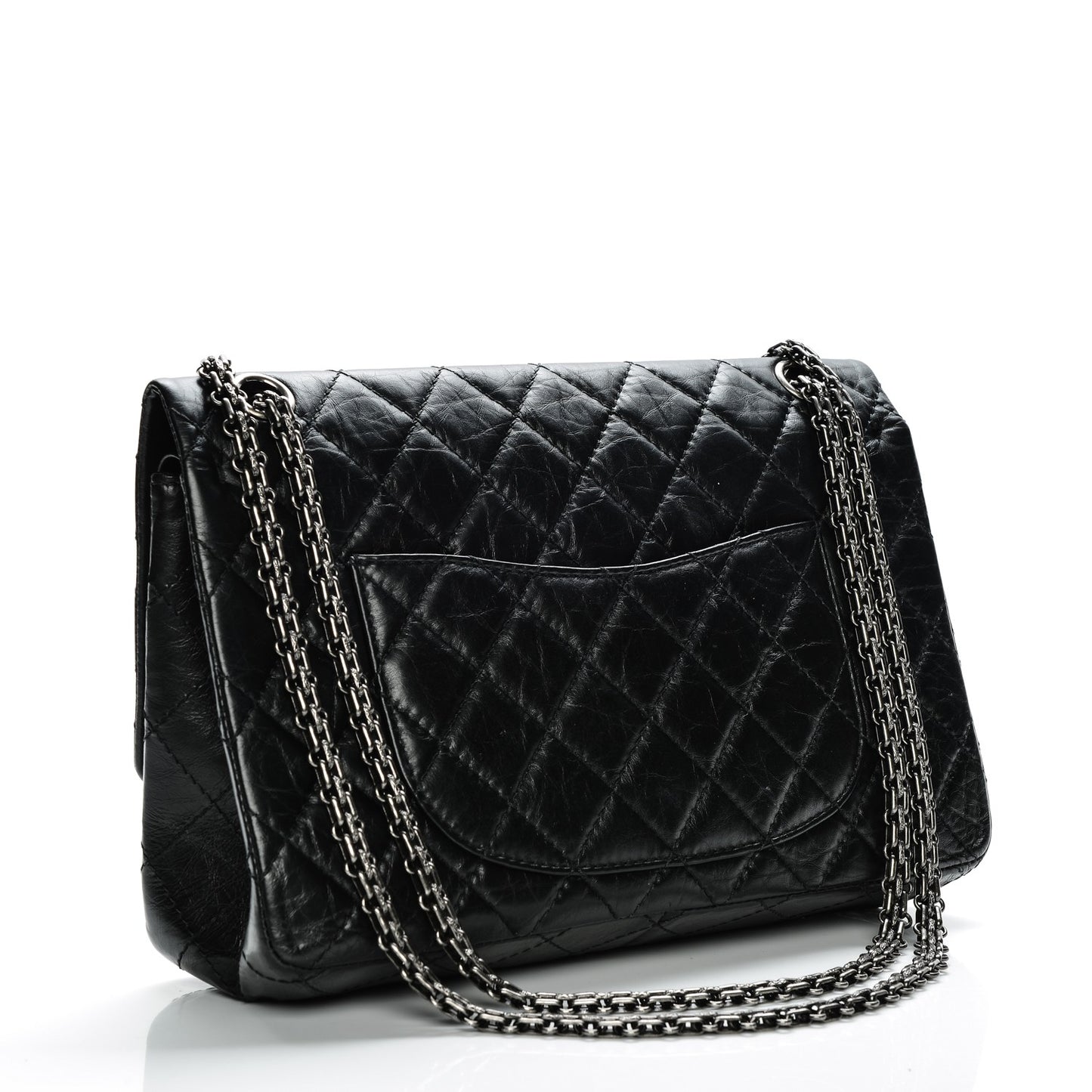 Aged Calfskin Quilted 2.55 Reissue 226 Flap Black
