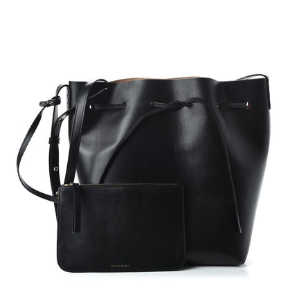Mansur Gavriel Vegetable Tanned Calfskin Bucket Bag Black Ballerina 1 of 10