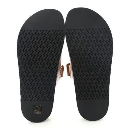 Hermes Calfskin Mens Chypre Sandals 43 Gold 5 of 8